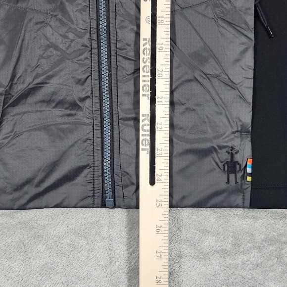 Smartwool Vest Mens Small Gray Black SmartLoft Insulated Merino Wool Full Zip - Picture 11 of 12